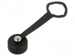 Accessories: protection cover | black | RJ45 | Enclos.mat: Delrin