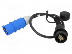 EMobility: cable | 1x0.5mm2,3x6mm2 | 230VAC | 7.4kW | IP44 | 0.96m | 32A