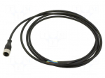 Cable: for sensors/automation | M12 | PIN: 4 | straight | 2m | plug | 4A