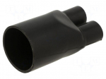 Cable breakout | 30/12mm | black | Diam.after shrinking: 10/4mm | AK