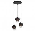Trio-Lighting Borka  3-pc E27 black piekaramā lampa