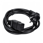 Gembird Type F/C19 1.8m Black Power plug type F C19 coupler