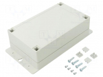 Enclosure: multipurpose | X: 106mm | Y: 208mm | Z: 56mm | ABS | grey