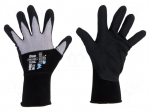Protective gloves | Size: 11,XXL | grey-black | Duo