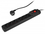 Elektrimaterjalid // Elektri laiendid, Pikendusjuhtmete, hajutuste ja UK ja USA adapterite komplekt // 98-402# Filtr sieciowy 5m  m6 czarny