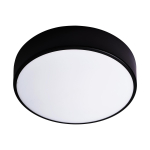 OVO plafon LED, 43W, 4000K, 4750lm, czarna stal, klosz szklany matowy, IP20, - 400