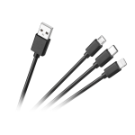 Tahvelarvutid ja tarvikud // USB kaablid // Kabel połączeniowy 3w1, USB A - micro/C/lightning  1.2m