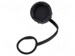 Protection cover | female | IP68 | strap | black | thermoplastic