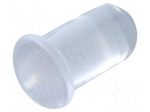 Fiber for LED | &Oslash;5mm | L: 7mm | round | Front: convex
