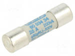 Fuse: fuse | 25A | 600VAC | gRL,gS | ceramic,cylindrical | 10.3x38mm
