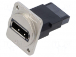 Coupler | DisplayPort socket,both sides | FT | 19x24mm | metal
