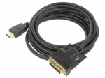 Cable | DVI-D (18+1) plug,HDMI plug | High Speed,single link | 3m