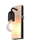 Trio Arturo H2O sienas lampa 1-pc E27 wood/matt black  284470132 4017807615678