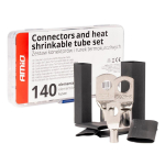 Auto- ja mootorrattatooted, elektroonika, navigatsioon, CB raadio // ISO-&uuml;hendused ja kaablid autoraadiole // Zestaw konektory oczkowe koszulki termokurczliwe 140 szt. amio-04122