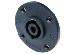 NEUTRIK - SPEAKON MOUNTING PLUG, 4-PIN MALE, BLACK, D-SIZE, ROUND FLANGE