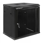 Qoltec RACK Cabinet 19" | 12U | 600 x 635 x 450 | Perforated doors | Hanging | Steel case | Lock | Black