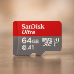 Flash Memory SanDisk 64GB MicroSDXC UHS-I Class 10 SDSQUAB-064G-GN6MA