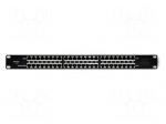 Patch panel | black | Number of ports: 24 | RJ45 socket x24 | RACK