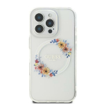 Other Phone Accessory Guess  Guess IML Flowers Wreath MagSafe Case for iPhone 16 - Transparent