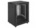 Enclosure: rack cabinet | Standard: 19" | 15U | black | Z: 855mm