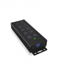ICY BOX IB-HUB1703-QC3 USB 3.2 Gen 1 (3.1 Gen 1) Type-B 5000 Mbit/s Black