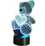 LED valgustus // Valgustid uutest tarnetest // ZD98J Lampka nocna miś 3d led