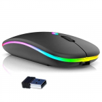 Computer mouse GameBox  MR12 Wireless Mouse with RGB Lighting Silent Click USB Rechargeable Ergonomic Design Black
