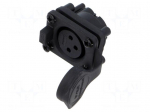 Connector: XLR | socket | female | AXS | 15A | 133V | PIN: 3 | IP65 | straight