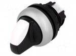 Switch: rotary | Stabl.pos: 3 | 22mm | white-black | Illumin: none | IP66