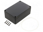Enclosure: multipurpose | X: 70mm | Y: 105mm | Z: 40mm | ABS | black | IP65