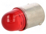 LED lamp | red | BA15S | 230VAC