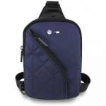 BMW Nylon Pocket & Metal Logo Crossbody Phone Bag Navy Blue