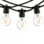 LED outdoor 10m garland for garden and terraces for E27 lamps, 20 sockets for bulbs, step 50 cm