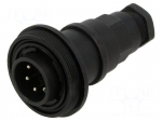 Connector: circular | plug | male | PIN: 6 | 5A | 277V | IP68,IP69K | 7&divide;9mm