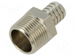 Threaded fitting | connector pipe | nickel plated brass | 16mm