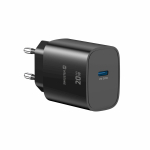 Swissten Edge Travel Charger USB-C GaN 20W Black