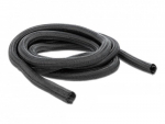 DeLOCK Braided Sleeving self-closing 10 m x 25 mm black