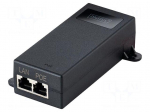 PoE power supply unit | IEC C8 male,RJ45 socket x2 | active | 100m