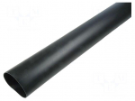 Heat shrink sleeve | glued | 3.5: 1 | 63mm | L: 1m | black