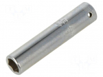 Socket: 6-angles | socket spanner | 7mm | 1/4" | steel | 40L