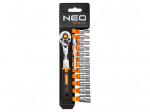 Wrench-set | 6-angles,socket spanner | Chrom-vanadium steel | 1/4"