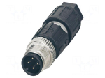 Connector: M12 | plug | PIN: 4 | male | industrial | 125V | straight | IDC