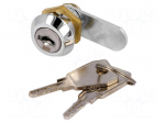 Lock | zinc and aluminium alloy | 15mm | chromium | Key code: 827
