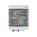 Switchgear attached DCAC hermetic IP65 EMITTER with DC surge arrester Dehn 1000V type 2, 2 x PV string, 2 x MPPT // og. AC Dehn type 2, 10A 3-F