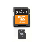 Intenso 4GB microSDHC Class 4 Memory Card with SD Adapter, Up to 21 MB/s