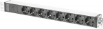 Brennenstuhl Premium-Line 19 8-way power strip (black/light grey, suitable for 19 racks)