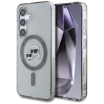 Case Karl Lagerfeld Button Karl & Choupette Heads Printed Logo MagSafe for Samsung Galaxy S25+ / black