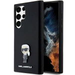 Karl Lagerfeld KLHCS23LSMHKNPK Silicone Ikonik Metal Pin for Samsung Galaxy S23 Ultra S918 / black