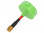 Antenna | green | 12g | SMA | 5.8GHz | 35x62mm | 50&Omega; | Antenna: WiFi | 3dBi