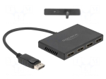 Splitter | DisplayPort 1.4 | 0.25m | black | plastic | black